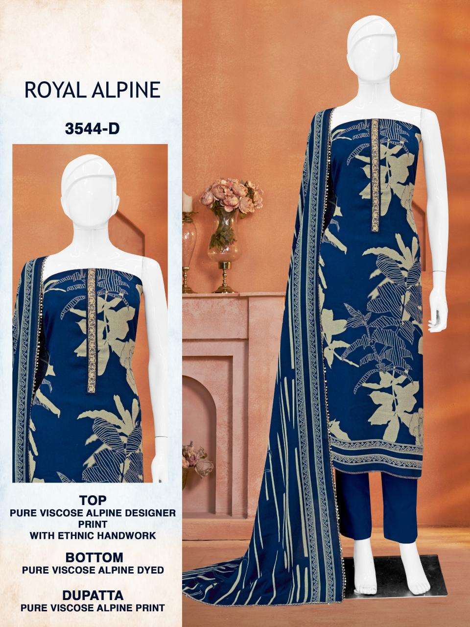 Bipson prints royal alpine 3544 wholesale dress materials in mumbai