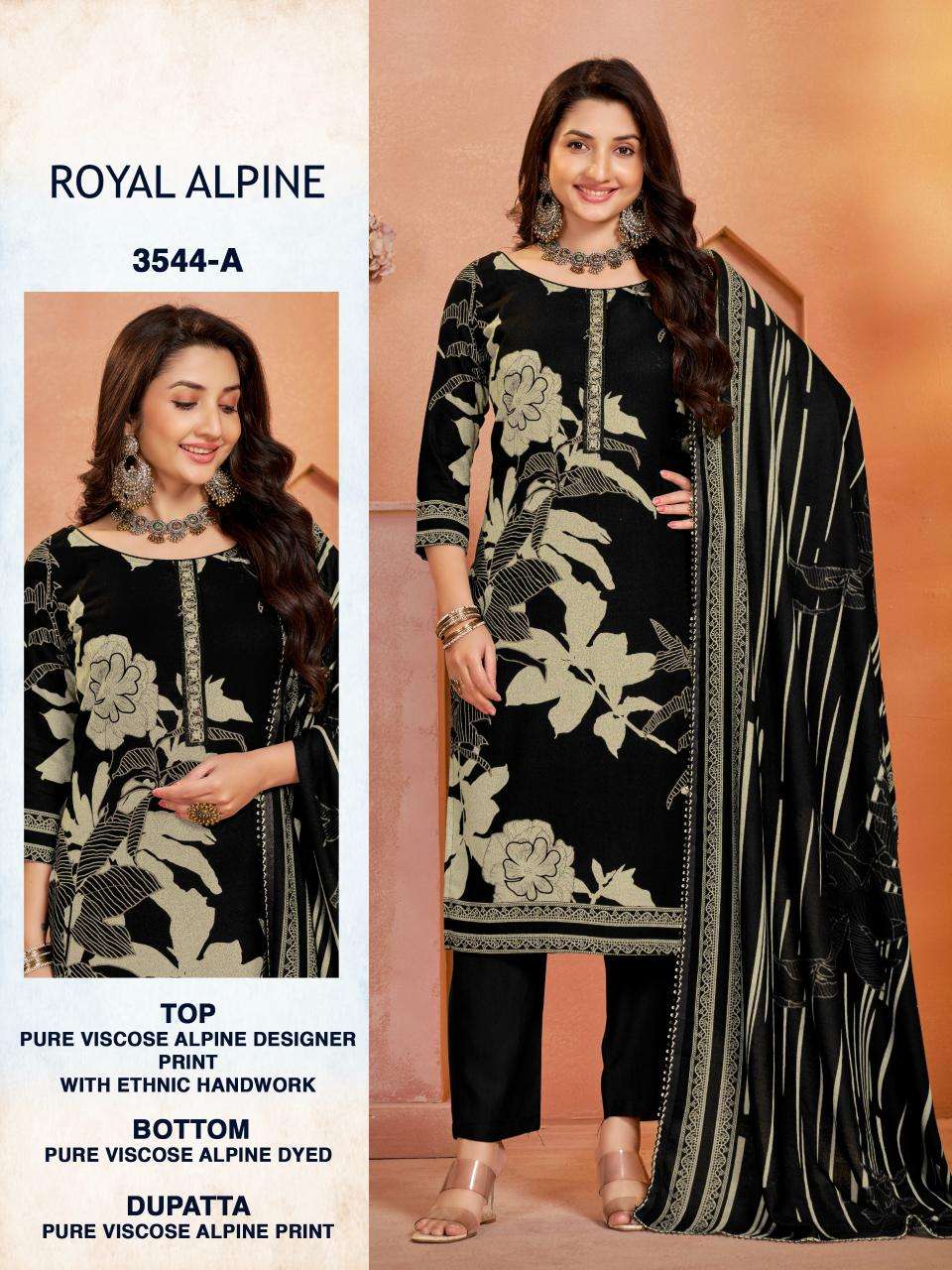 Bipson prints royal alpine 3544 wholesale dress materials in mumbai
