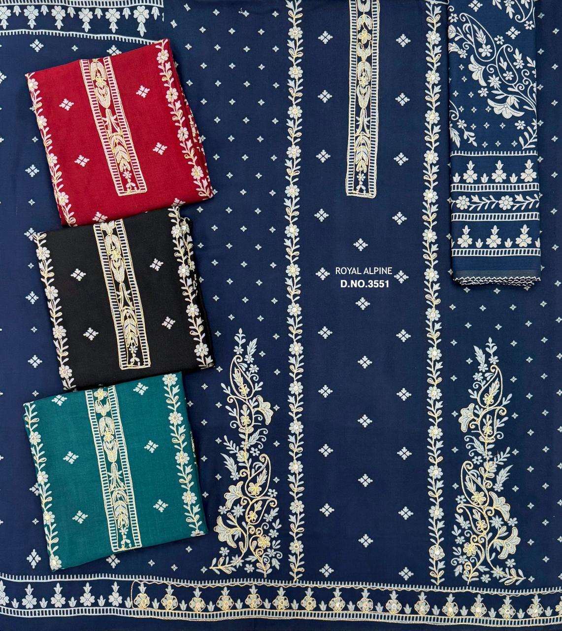 Bipson prints royal alpine 3551 wholesale dress material in gujarat
