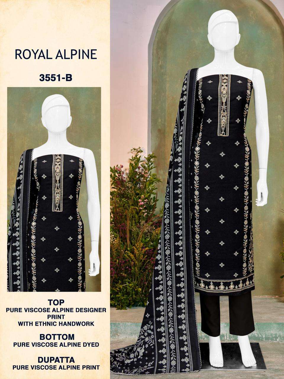Bipson prints royal alpine 3551 wholesale dress material in gujarat