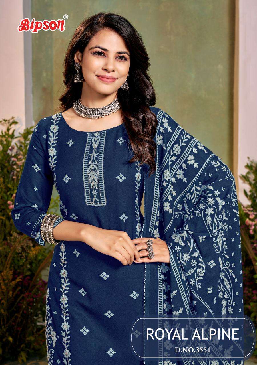 Bipson prints royal alpine 3551 wholesale dress material in gujarat