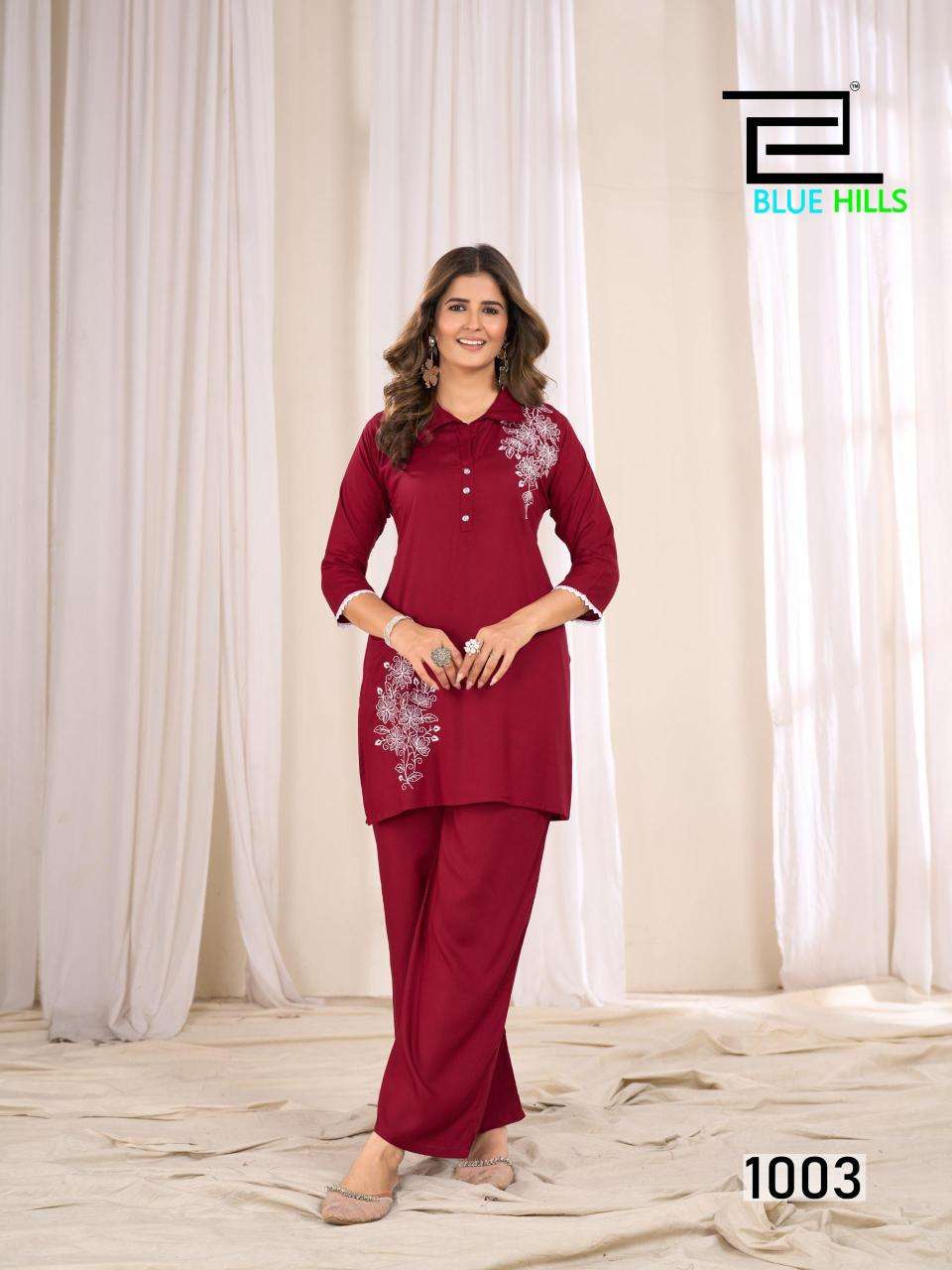 Blue hills blast coord set Wholesale Kurti manufacturers in India