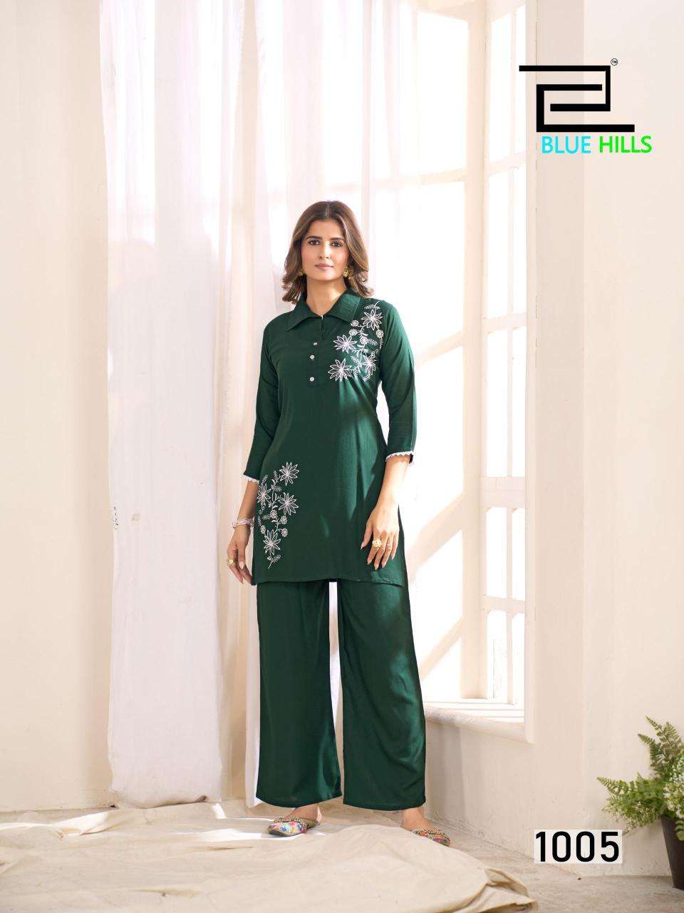 Blue hills blast coord set Wholesale Kurti manufacturers in India