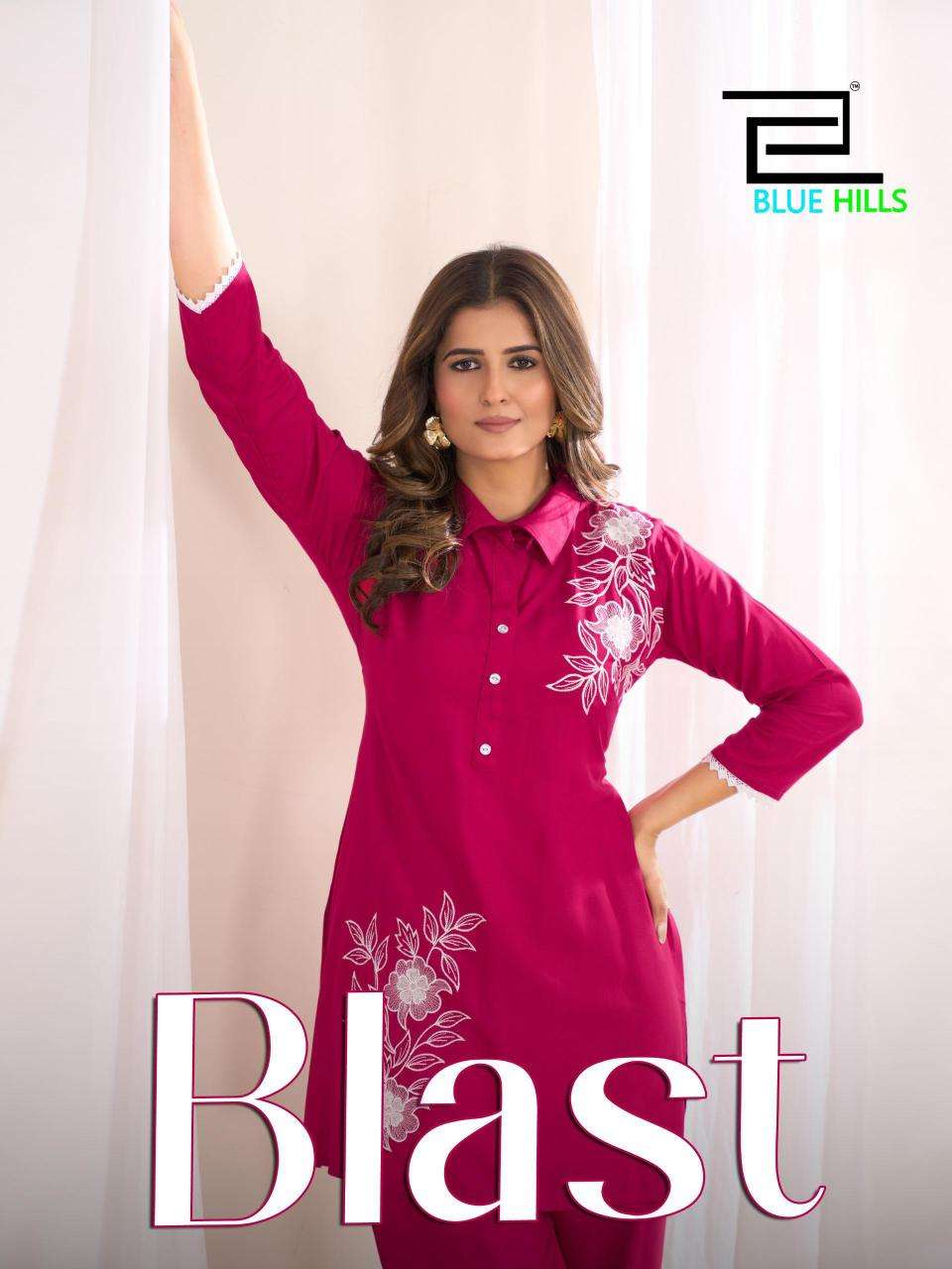 Blue hills blast coord set Wholesale Kurti manufacturers in India