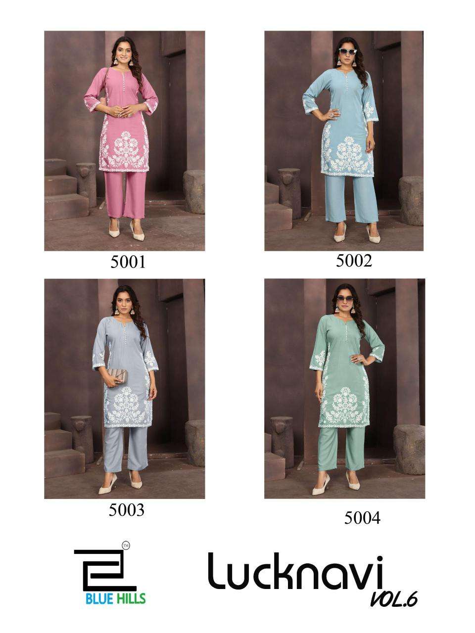 Blue hills lucknavi vol 6 Indian Kurtis wholesale