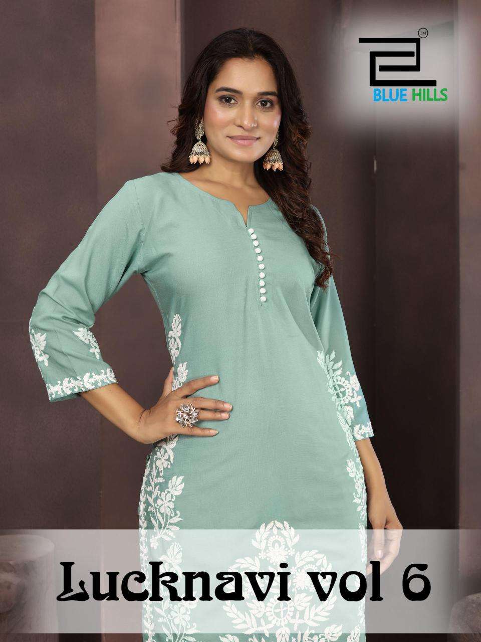 Blue hills lucknavi vol 6 Indian Kurtis wholesale