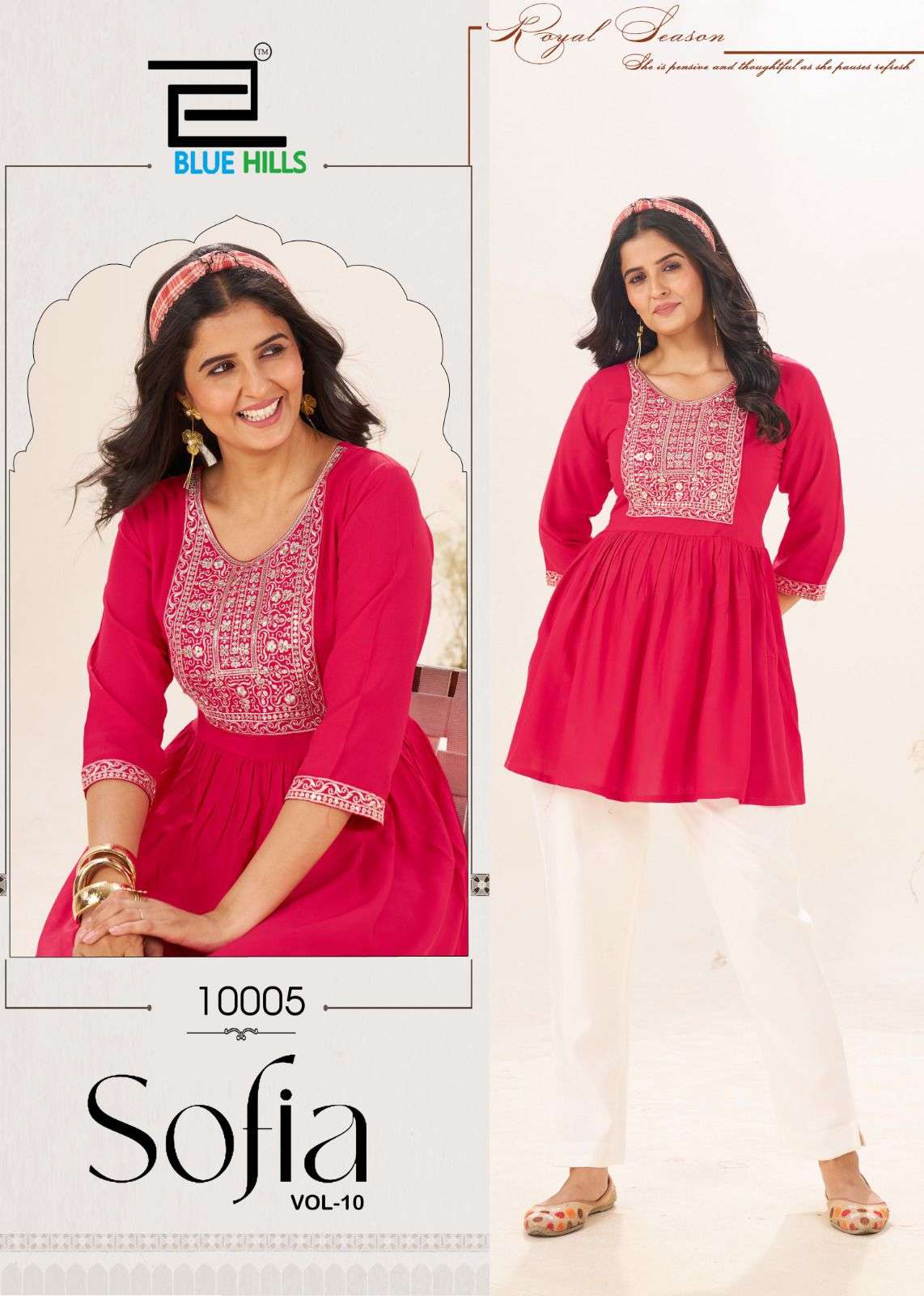 Blue Hills Sofia Vol 10 wholesale kurti market in surat with price