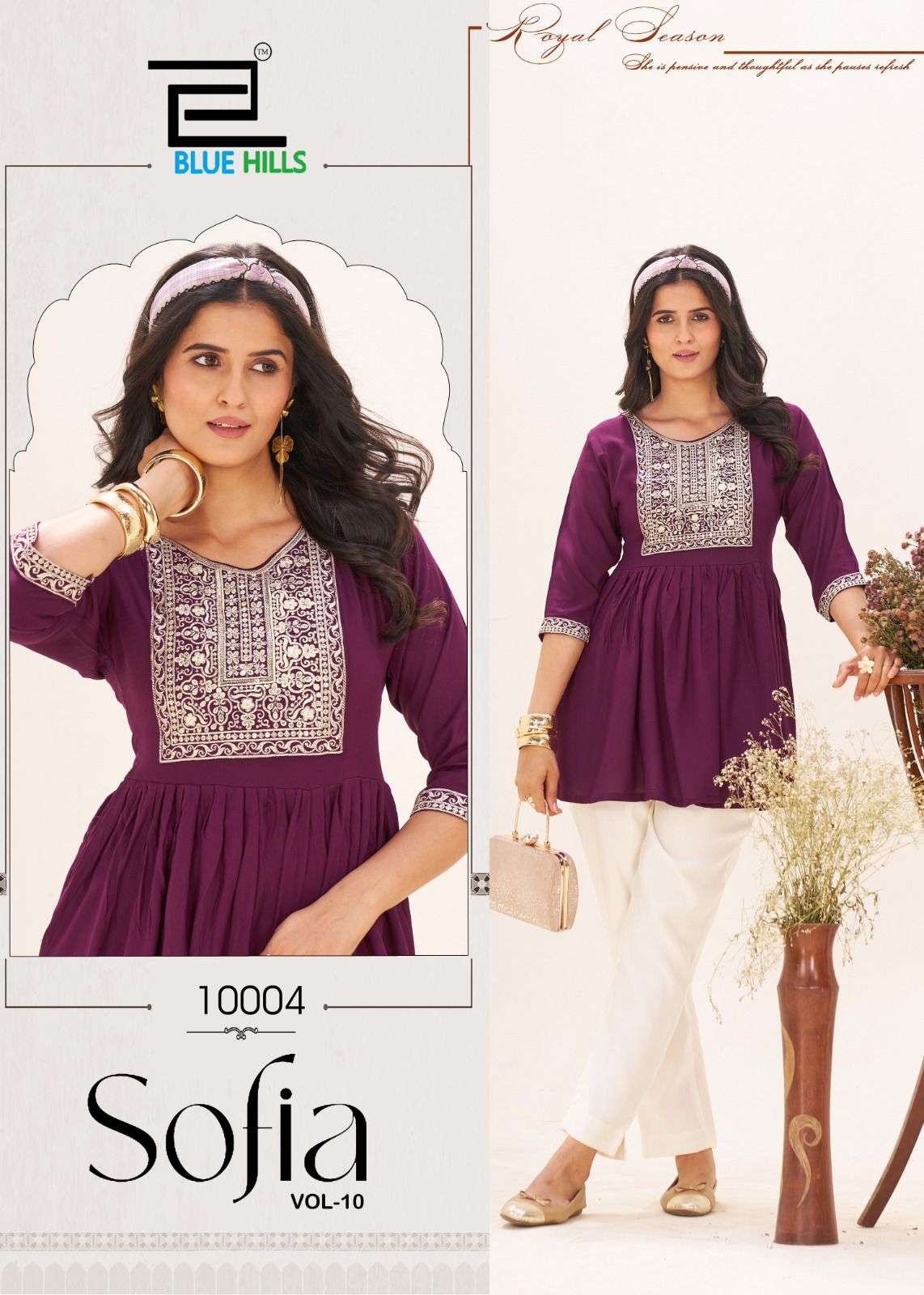 Blue Hills Sofia Vol 10 wholesale kurti market in surat with price
