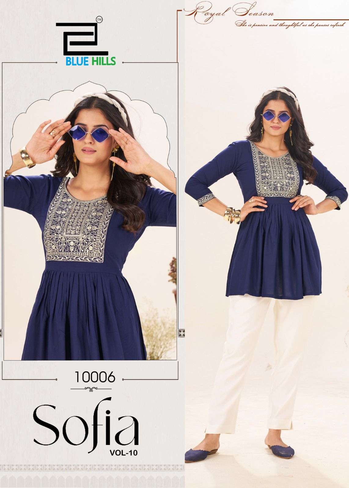 Blue Hills Sofia Vol 10 wholesale kurti market in surat with price