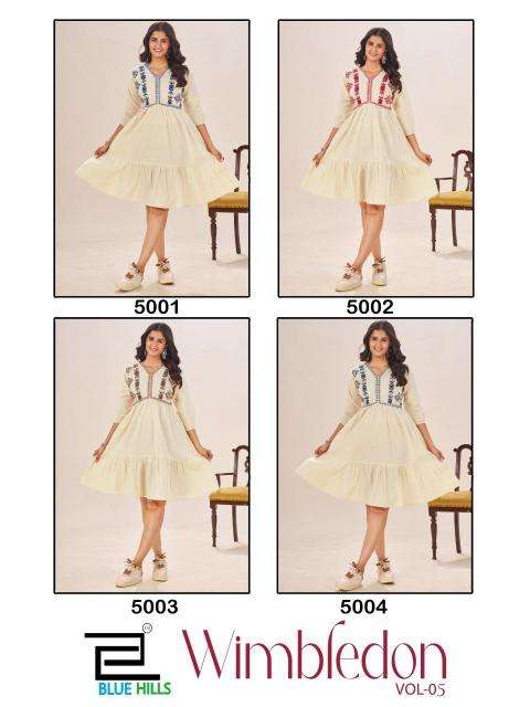 Blue hills wimbledon 5 Designer Kurtis at Wholesale Prices