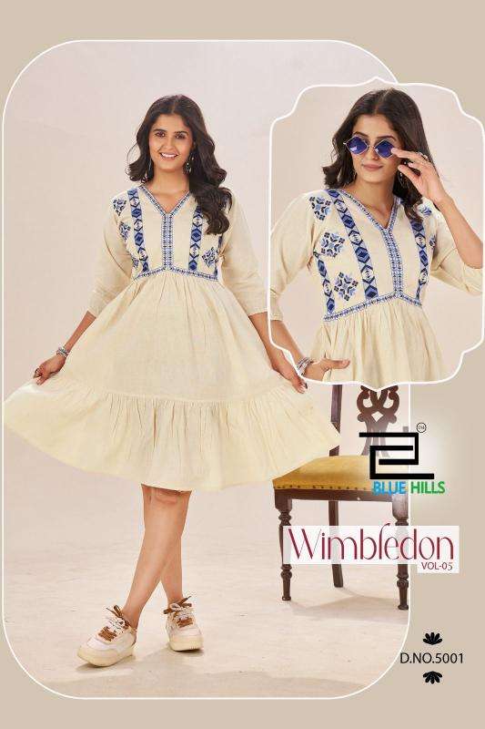 Blue hills wimbledon 5 Designer Kurtis at Wholesale Prices