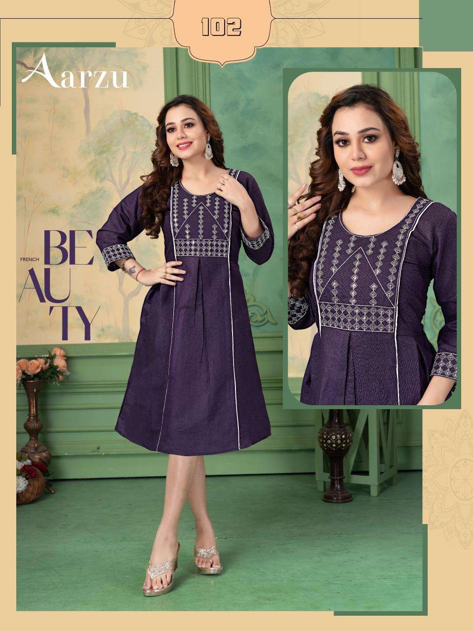 FT aarzu d flex Wholesale designer Kurtis in India