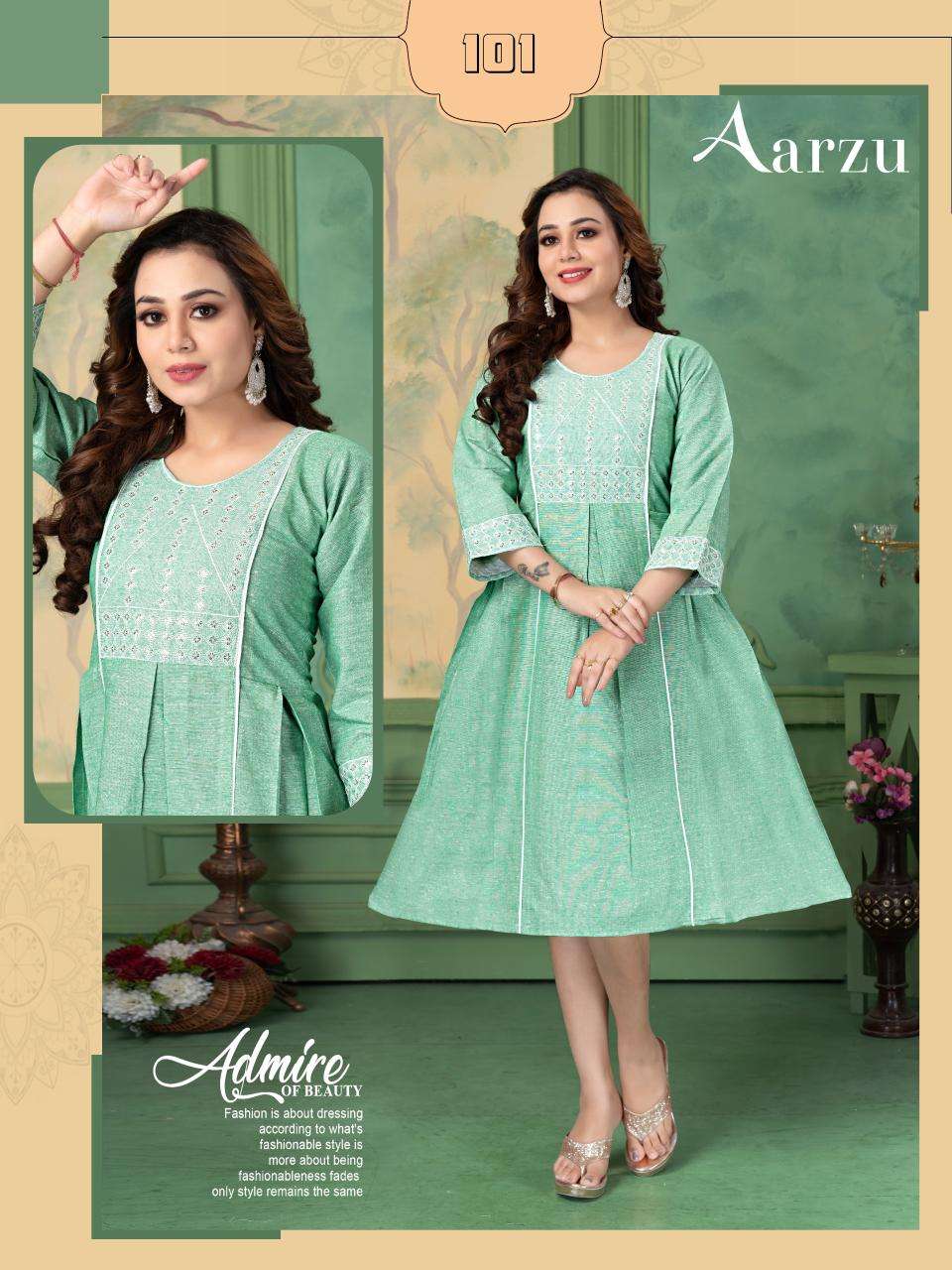 FT aarzu d flex Wholesale designer Kurtis in India