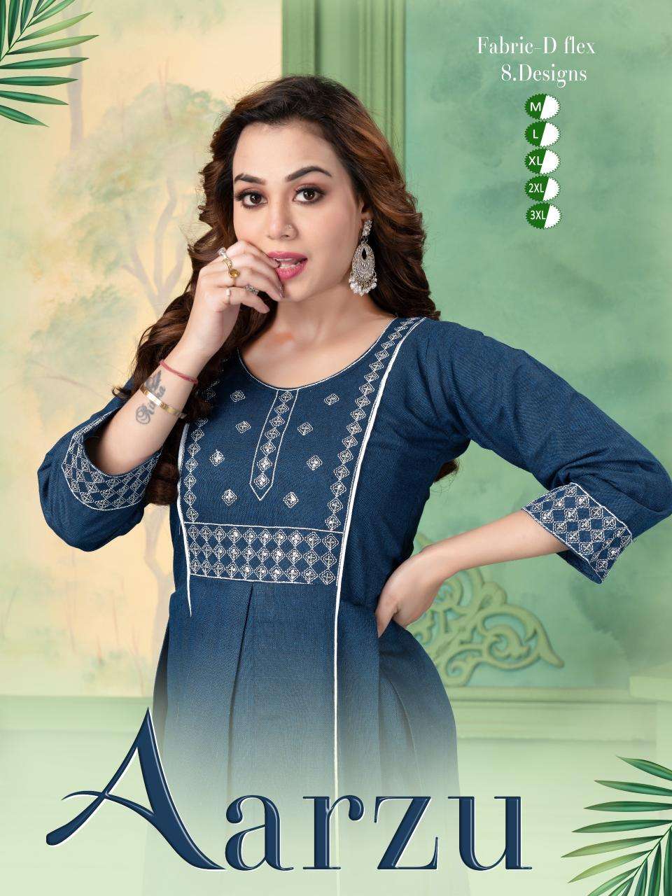 FT aarzu d flex Wholesale designer Kurtis in India