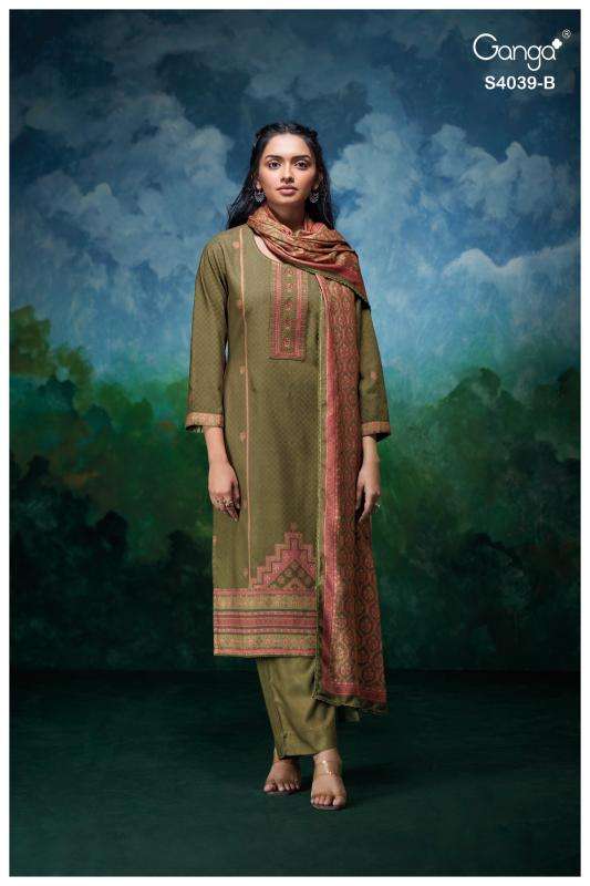 Ganga anara 4039 Wholesale designer dress material in Surat