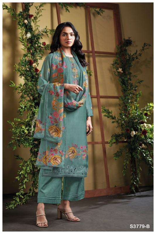 Ganga aqsa 3779 Unstitched dress material wholesalers in Delhi