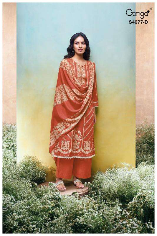 Ganga ceyoni 4077 Dress material manufacturers in Surat