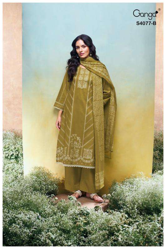 Ganga ceyoni 4077 Dress material manufacturers in Surat