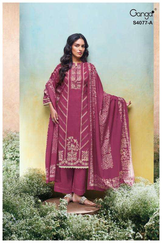 Ganga ceyoni 4077 Dress material manufacturers in Surat