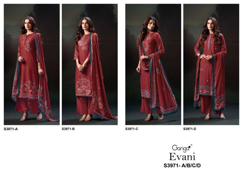 Ganga evani 3971 Designer dress materials wholesale in Surat