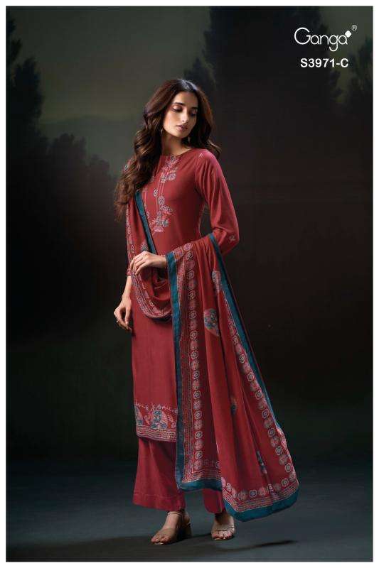 Ganga evani 3971 Designer dress materials wholesale in Surat