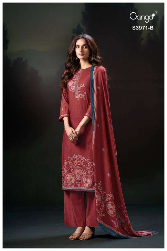 Ganga evani 3971 Designer dress materials wholesale in Surat