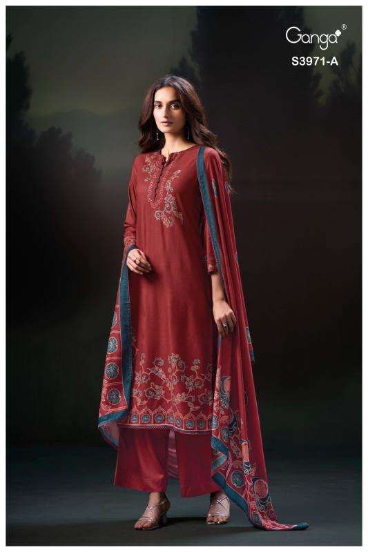 Ganga evani 3971 Designer dress materials wholesale in Surat