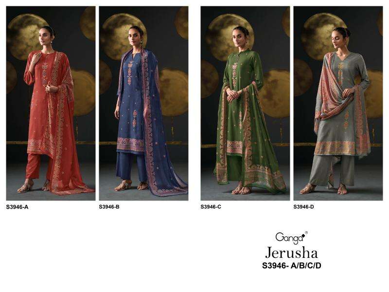 Ganga jerusha 3946 Best dress material wholesalers in Surat