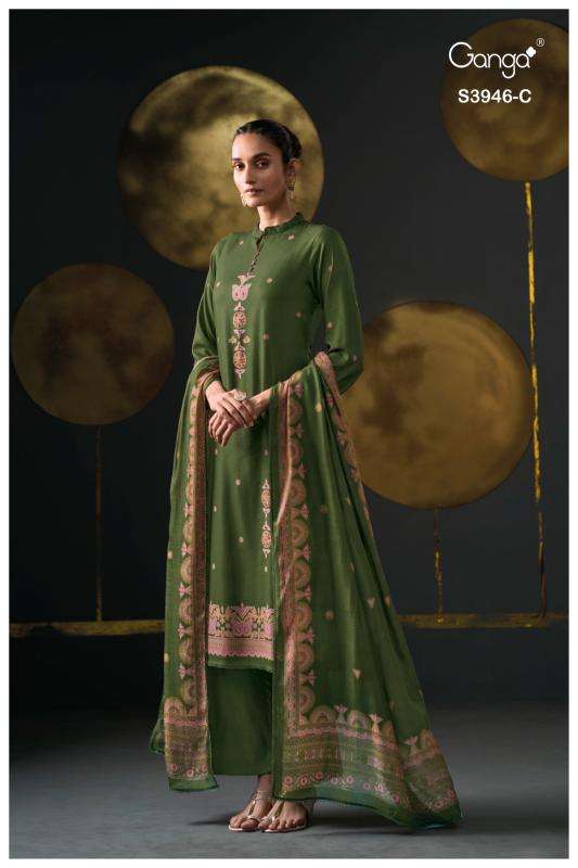 Ganga jerusha 3946 Best dress material wholesalers in Surat