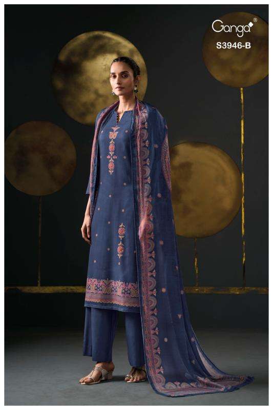 Ganga jerusha 3946 Best dress material wholesalers in Surat