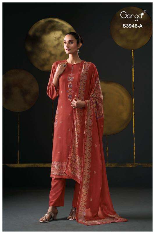 Ganga jerusha 3946 Best dress material wholesalers in Surat