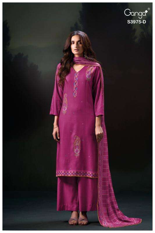 Ganga sahher 3975 Surat cotton dress materials wholesale