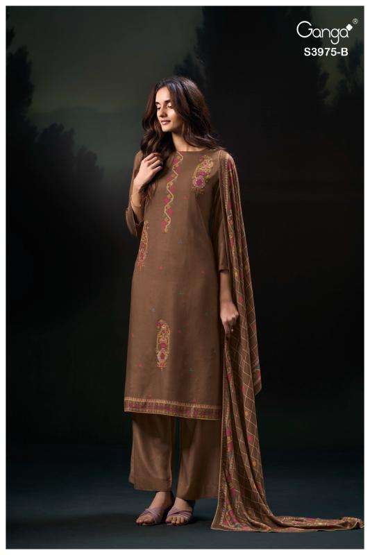 Ganga sahher 3975 Surat cotton dress materials wholesale