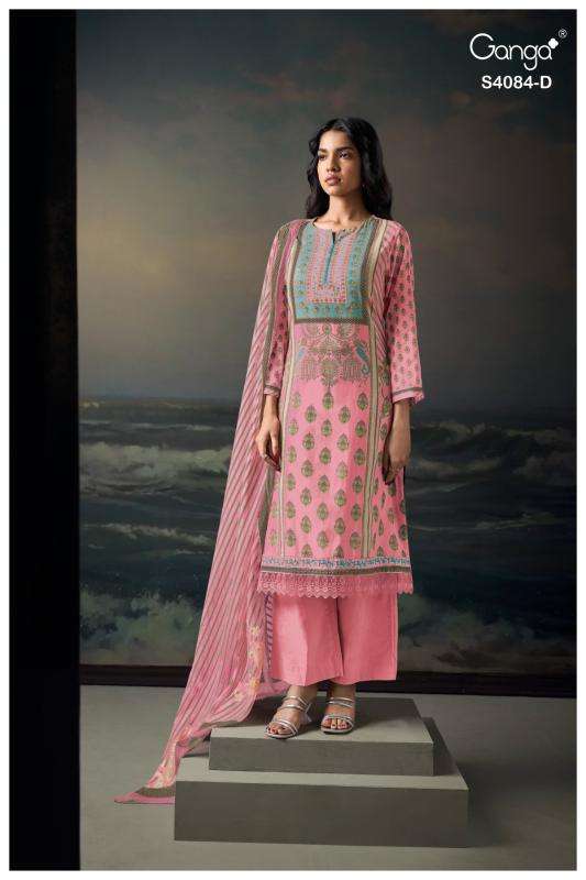 Ganga wyetta 4084 Surat party wear dress materials wholesale