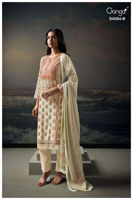 Ganga wyetta 4084 Surat party wear dress materials wholesale