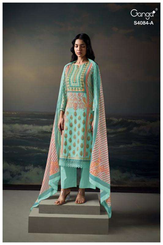 Ganga wyetta 4084 Surat party wear dress materials wholesale