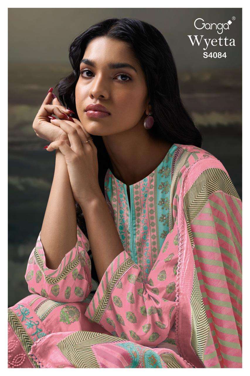 Ganga wyetta 4084 Surat party wear dress materials wholesale