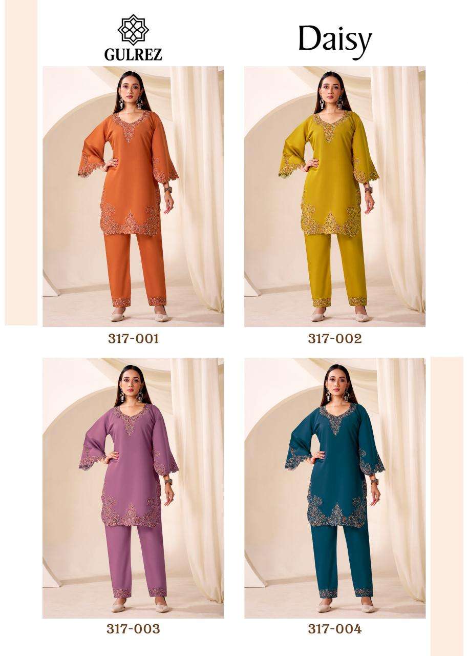 Karma gulrez daisy coord set Western Kurti manufacturers in Gujarat