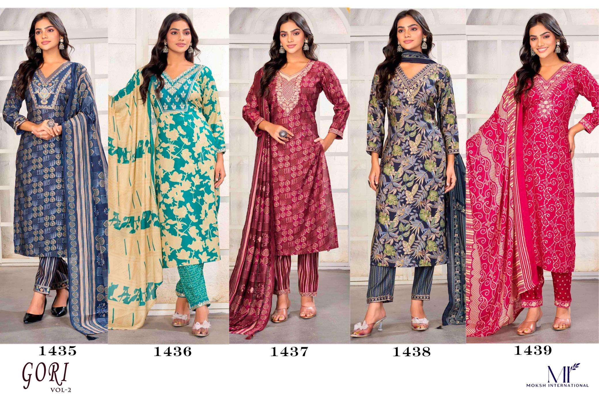 Moksh international gori vol 2 Kurti wholesalers in Kolkata