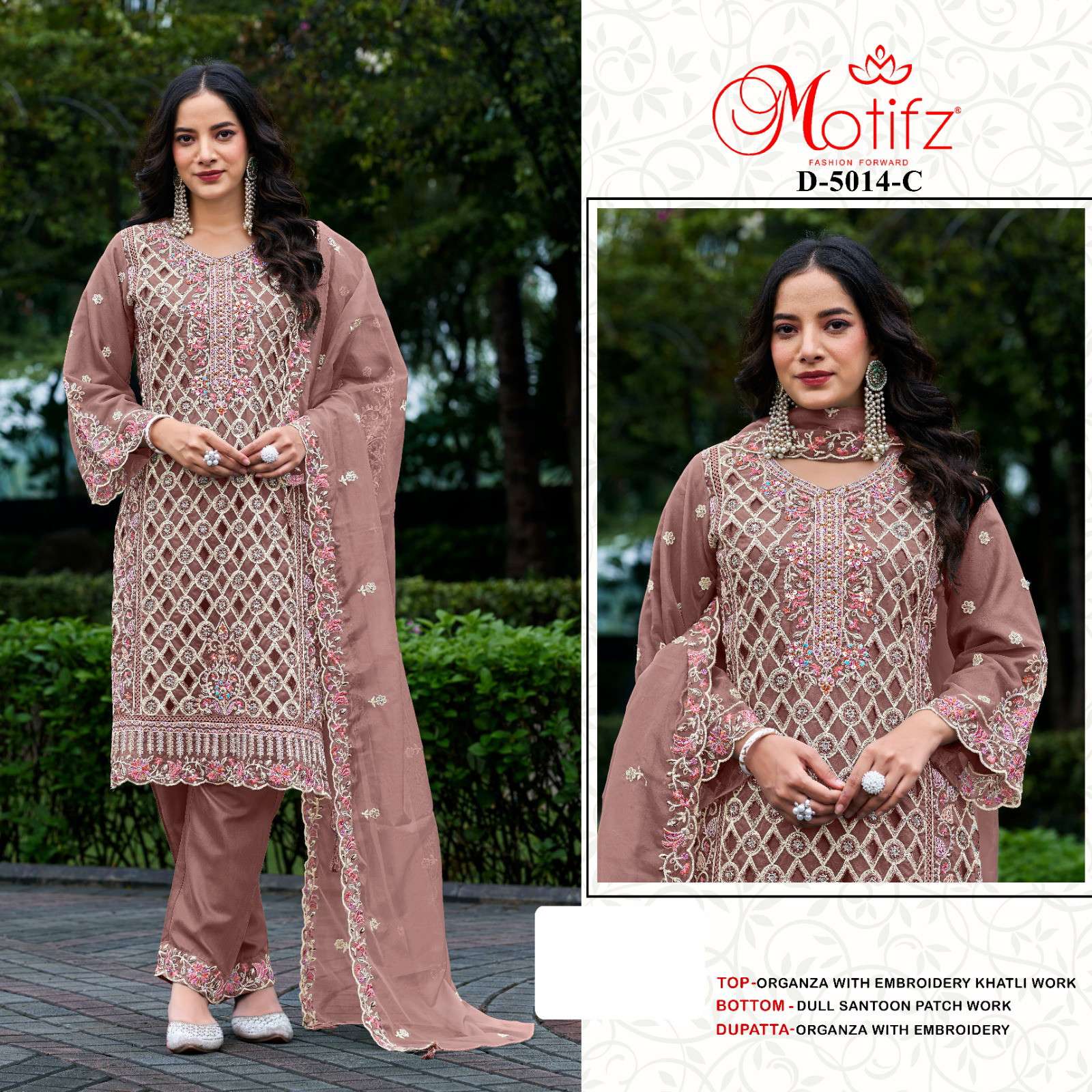 Motifz 5014 A C D G Organza wholesale pakistani suits in pakistan
