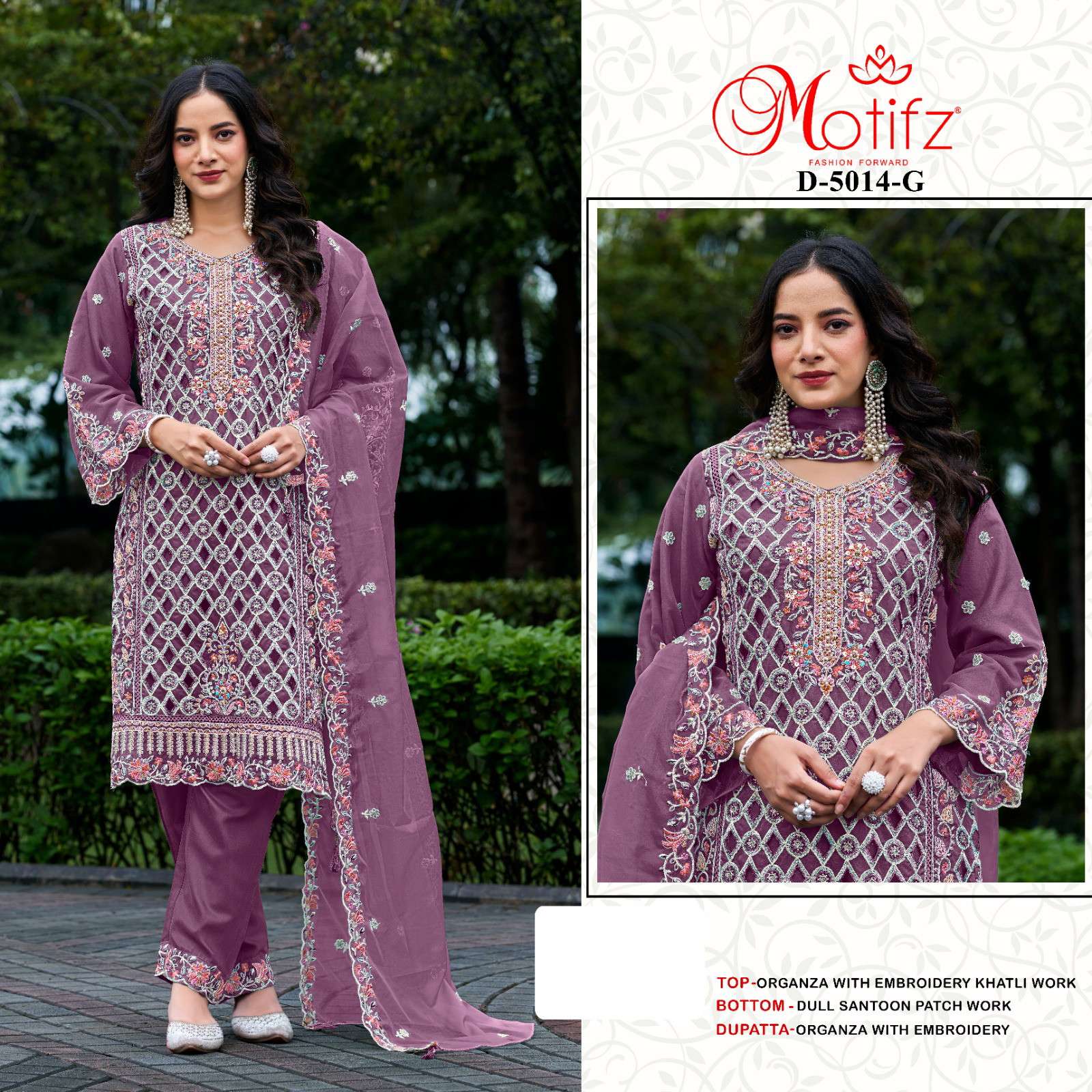 Motifz 5014 A C D G Organza wholesale pakistani suits in pakistan