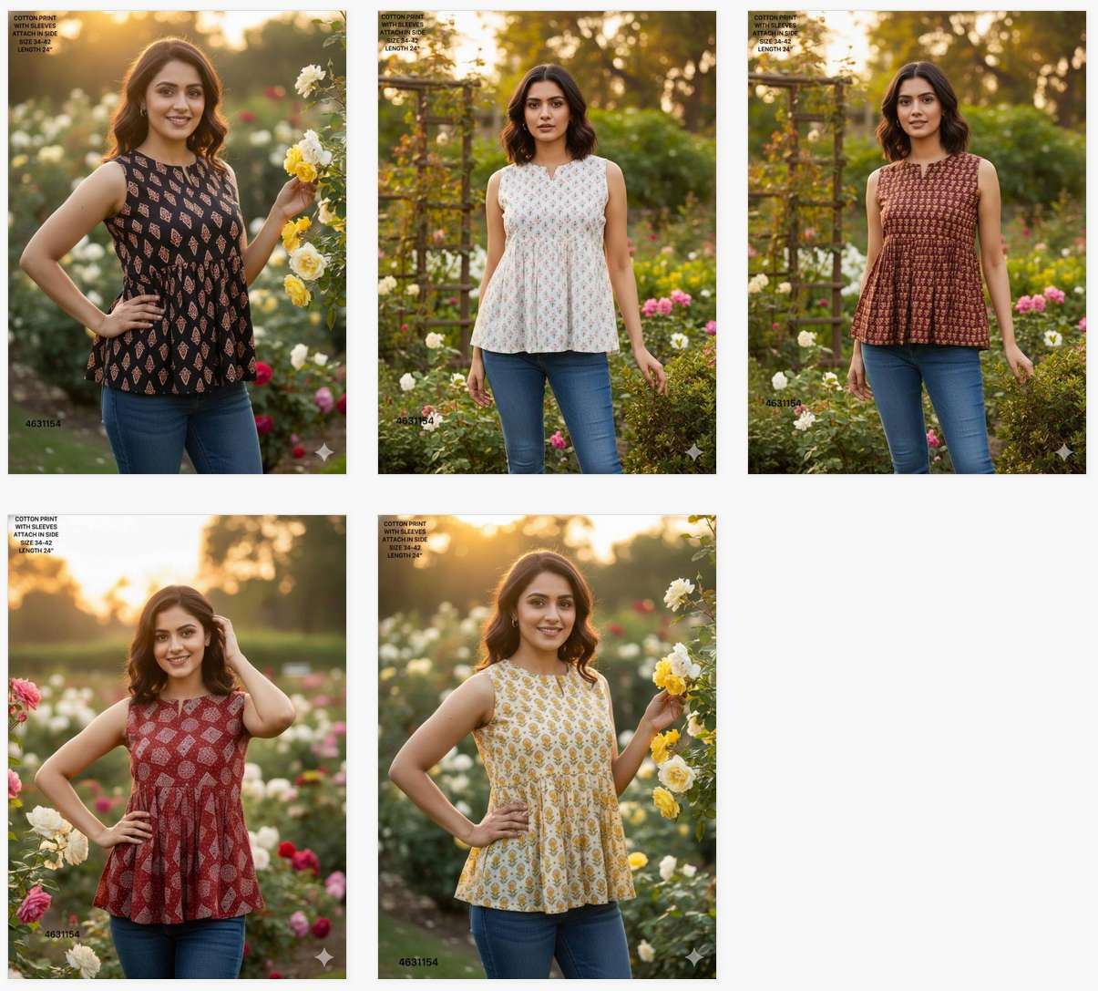 Naisha K 368 Cotton cheapest wholesale kurti market in india