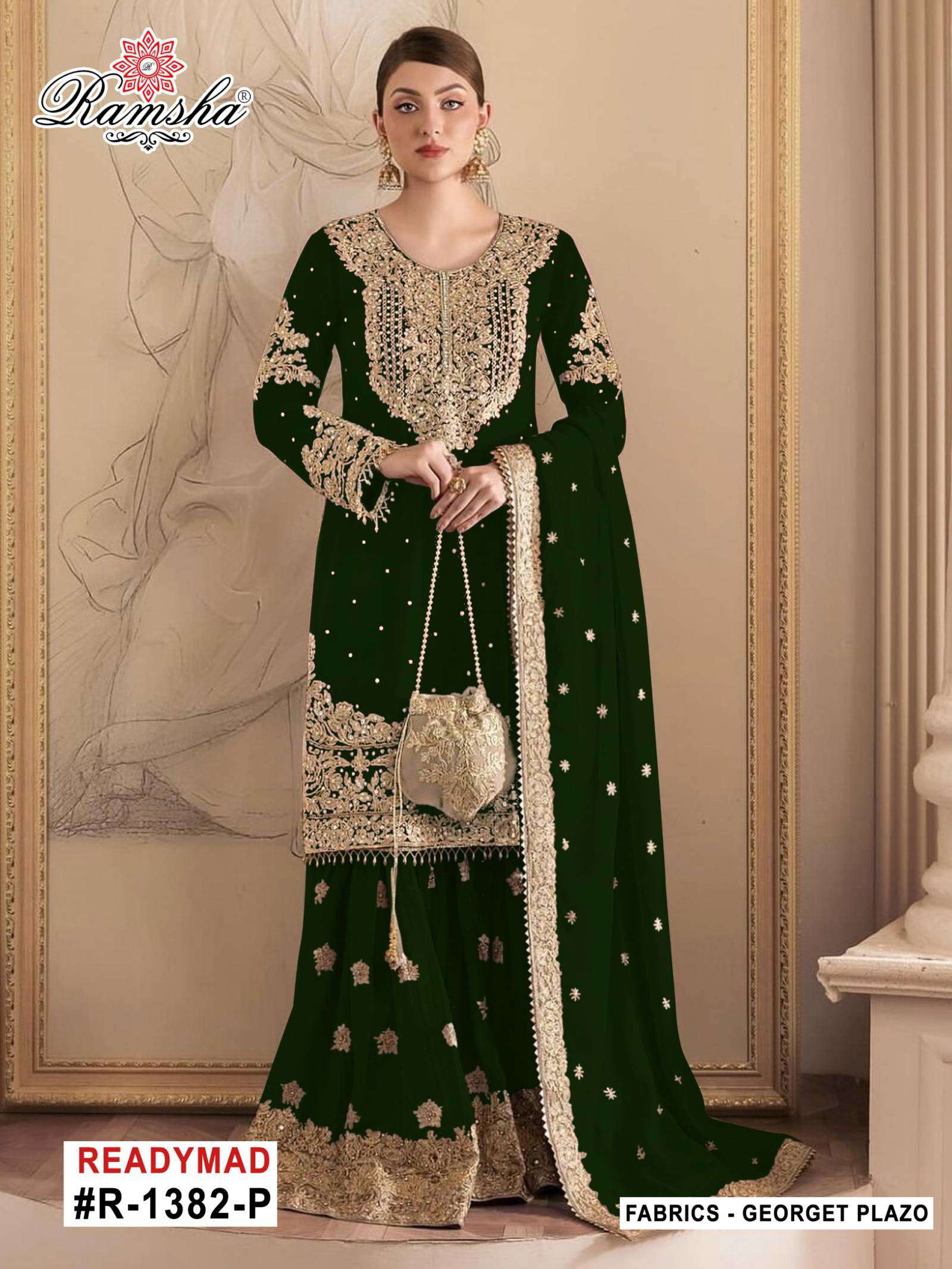 Ramsha R 1382 M To P Georgette indian salwar kameez wholesale