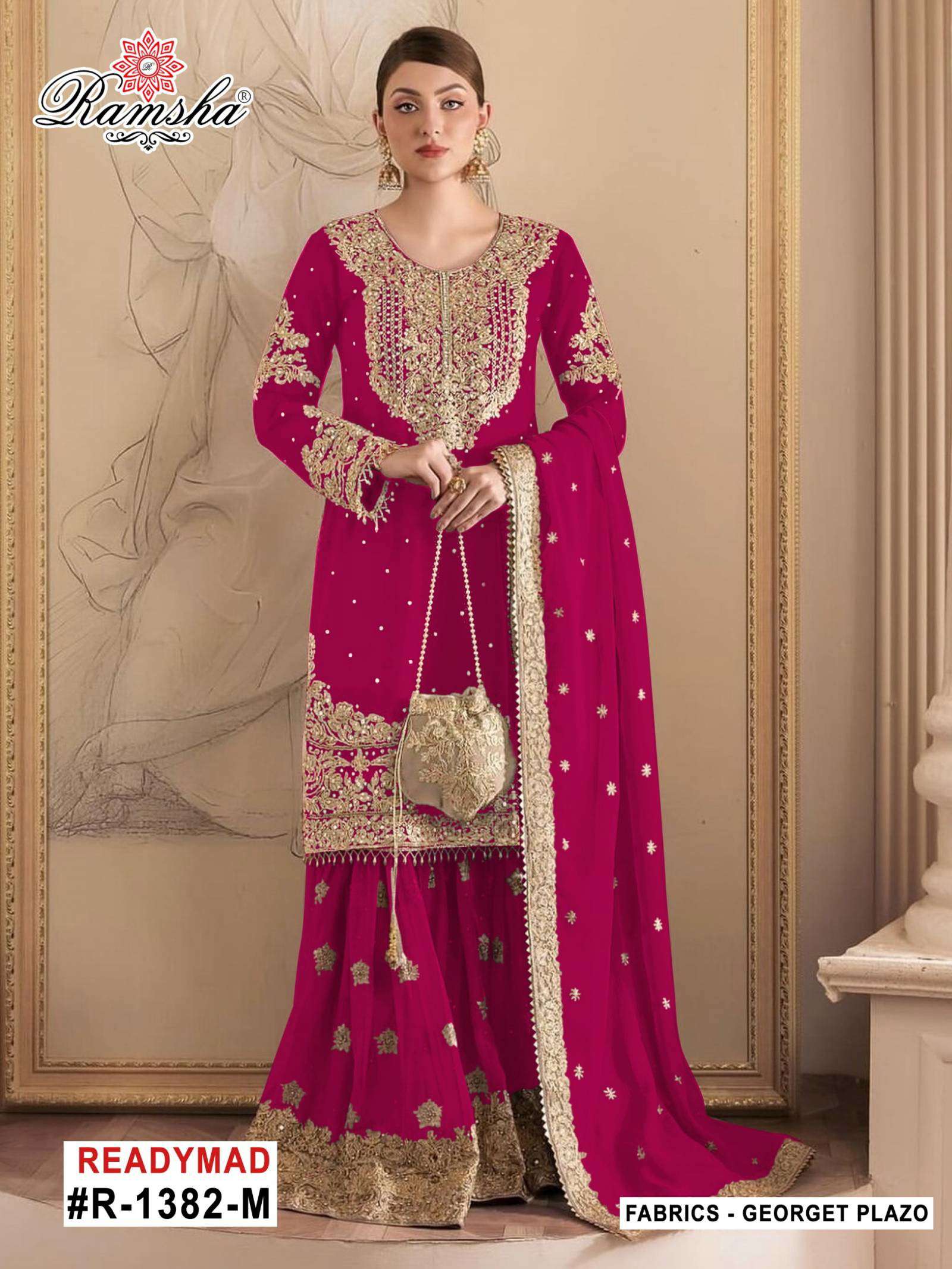 Ramsha R 1382 M To P Georgette indian salwar kameez wholesale