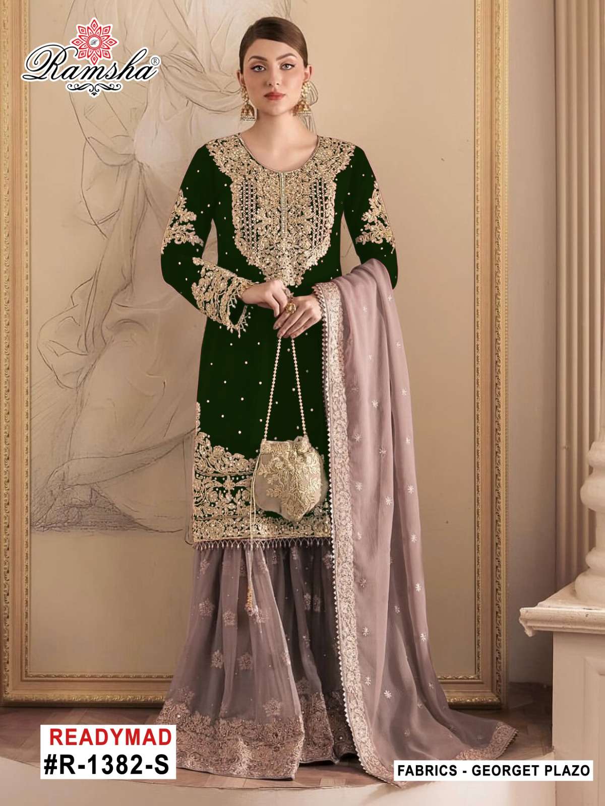 Ramsha R 1382 Q To T Georgette wholesale indian sarees salwar kameez