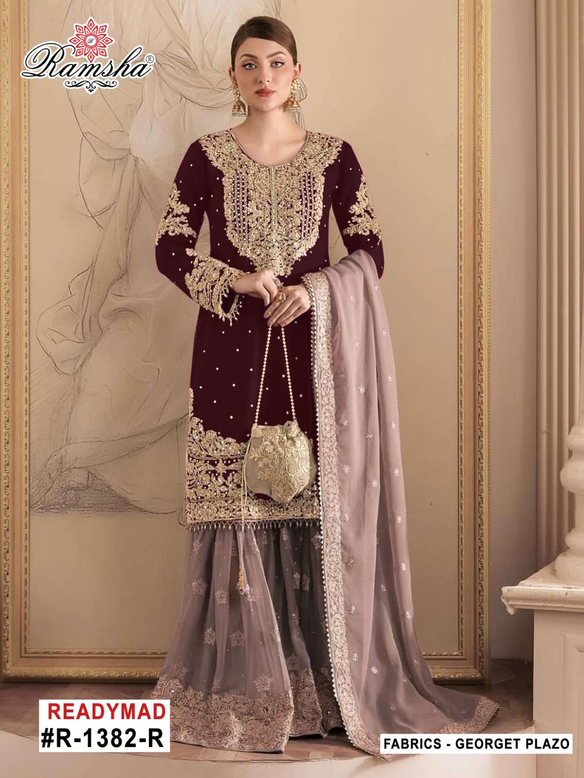 Ramsha R 1382 Q To T Georgette wholesale indian sarees salwar kameez