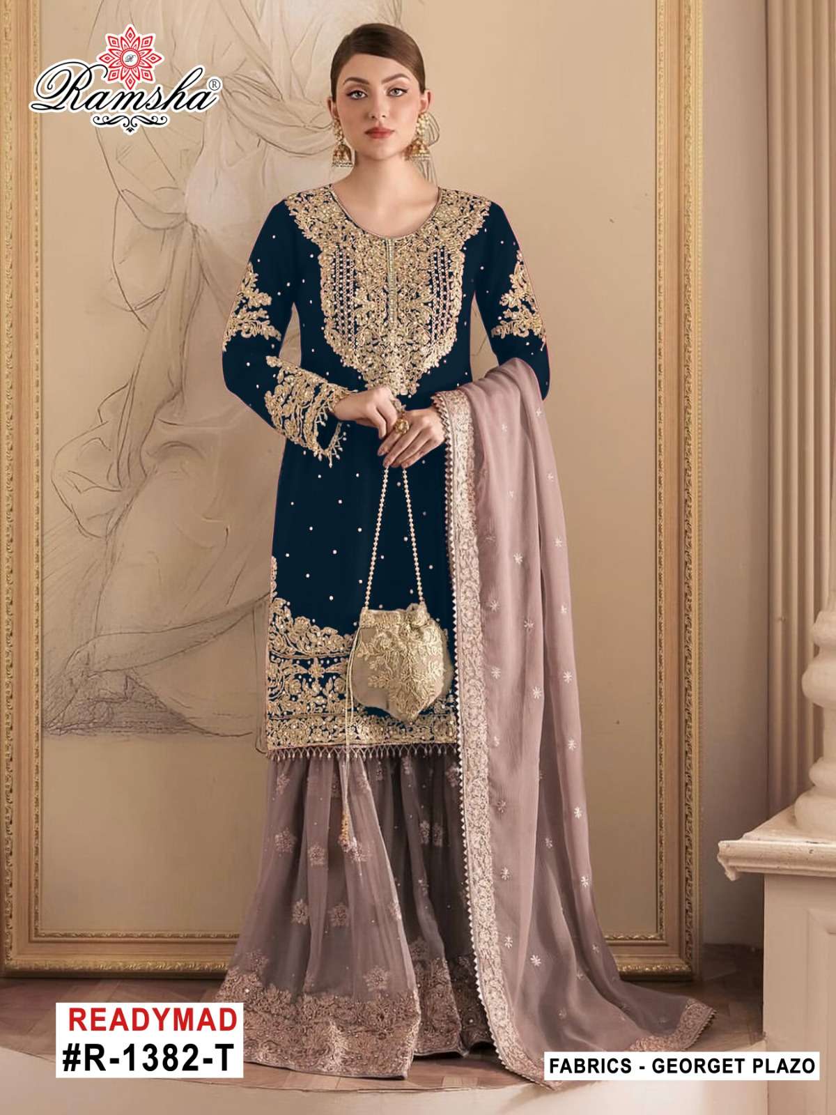 Ramsha R 1382 Q To T Georgette wholesale indian sarees salwar kameez