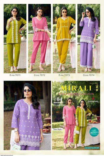 Rangoon mirali fancy coord set Kurti suppliers in Mumbai