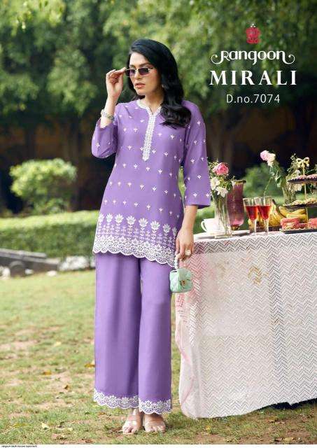 Rangoon mirali fancy coord set Kurti suppliers in Mumbai
