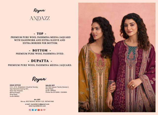Reyna andazz wholesale dress materials in mumbai with price
